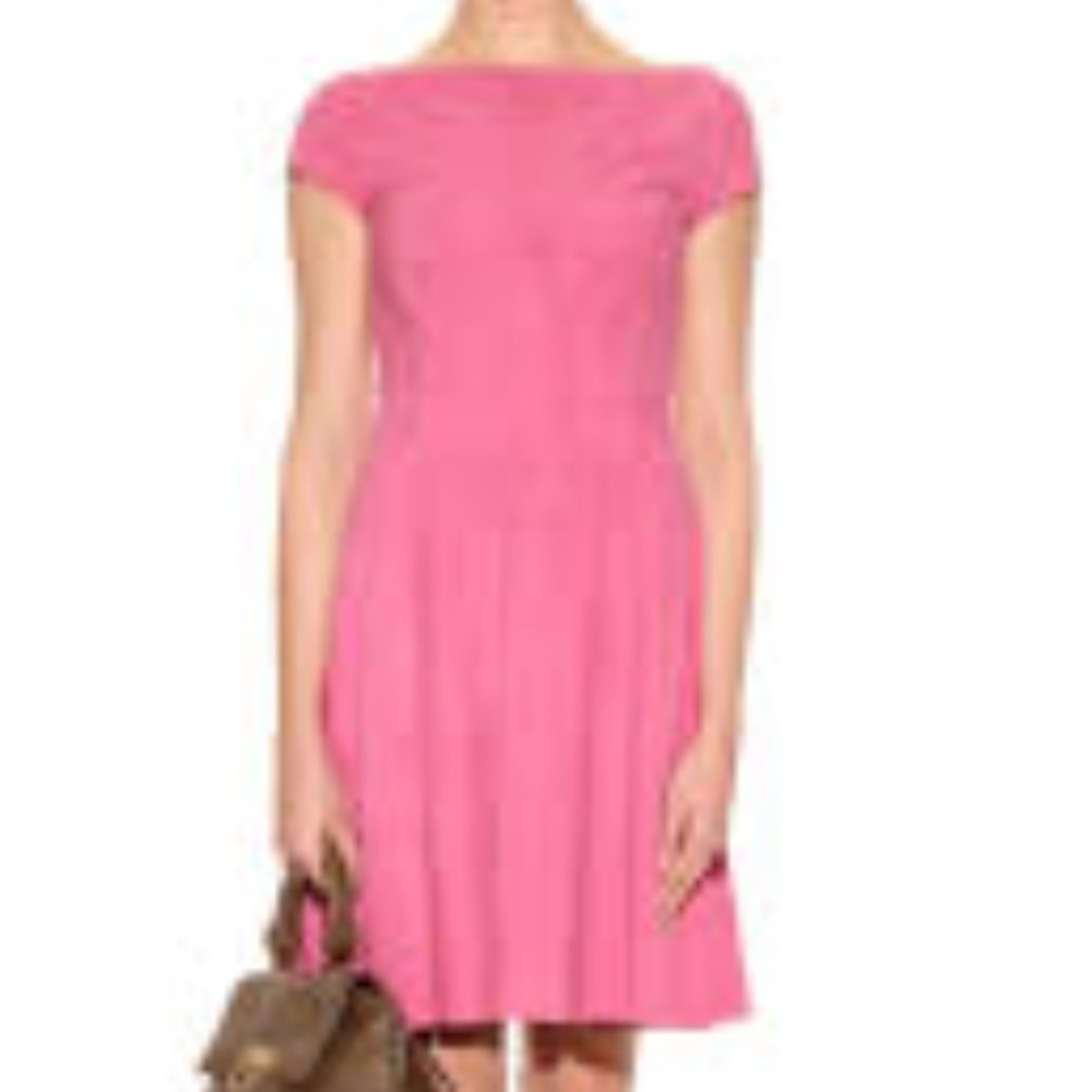 Ralph Lauren Blue Label Erica Pink Suede Dress NWT